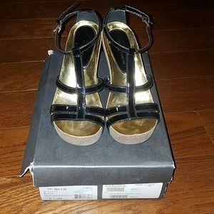 Vince Camuto Black Patent Wedge